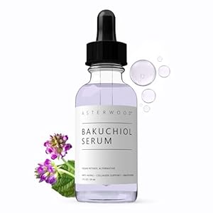 ASTERWOOD Bakuchiol Serum for Face - Retinol Alternative Bakuchiol Oil - Plumping, Anti-Aging and Anti-Wrinkle - Smoothing Skin Care 29ml/1 oz